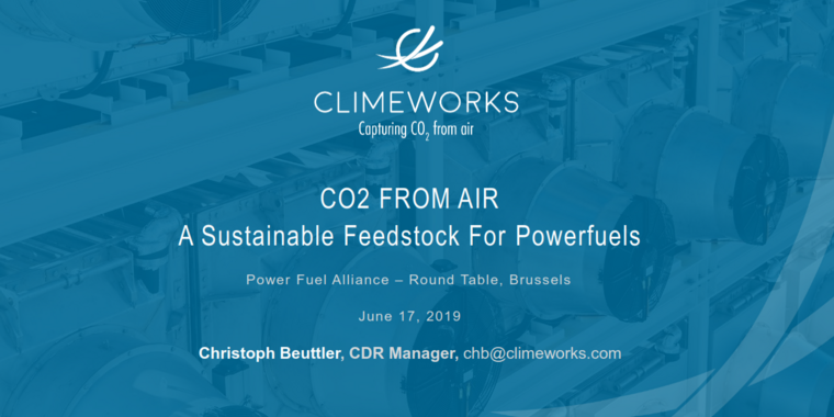 Christoph Beuttler (Climeworks): CO2 FROM AIR - A Sustainable Feedstock For Powerfuels